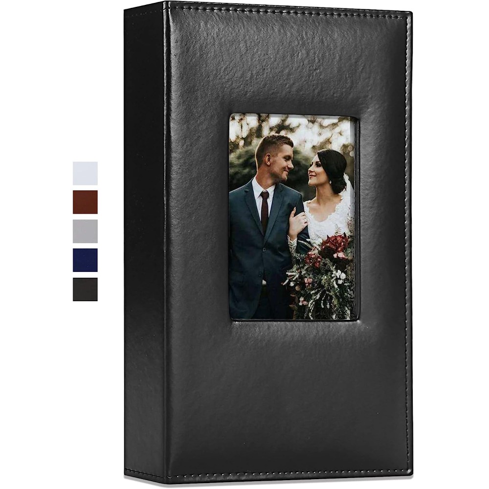  Mublalbum Small Photo Album 4x6 300 Photos Leather Cover  Picture photo Book 300 Horizontal Pockets Photo Albums for Baby Wedding  Anniversary Family (White) : Home & Kitchen