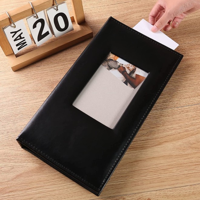 Photo Album 4x6 300 Photos Leather Cover Extra Large Capacity Picture Book with Pockets for Wedding Family Anniversary Baby