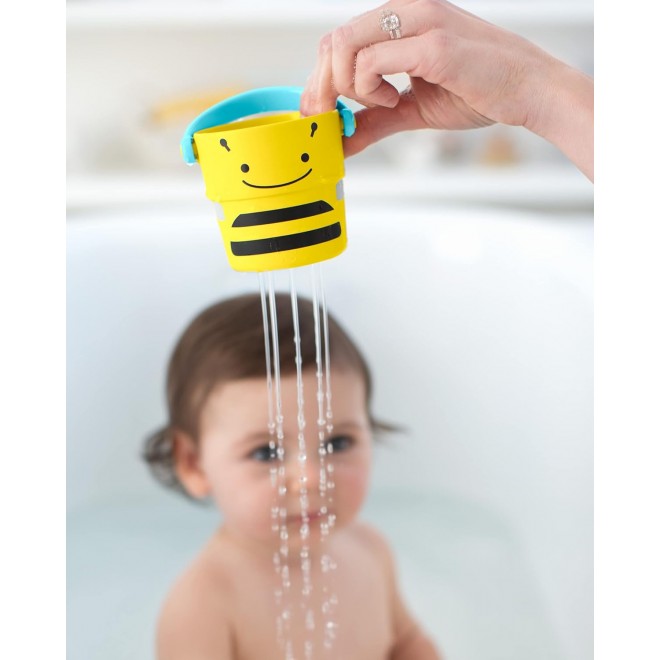 Skip Hop Baby Bath Toy, Zoo Stack & Pour Buckets