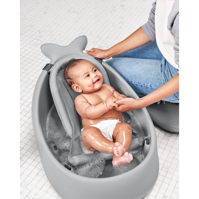 Skip Hop Baby Bath Tub, 3-Stage Smart Sling Tub, Moby