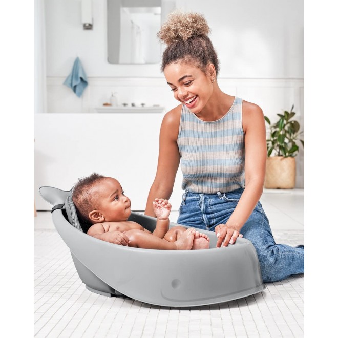 Skip Hop Baby Bath Tub, 3-Stage Smart Sling Tub, Moby