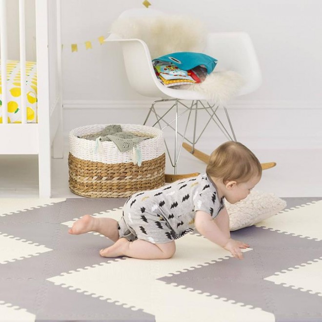 Skip Hop Playspot Geo Foam Floor Tiles Grey/Cream