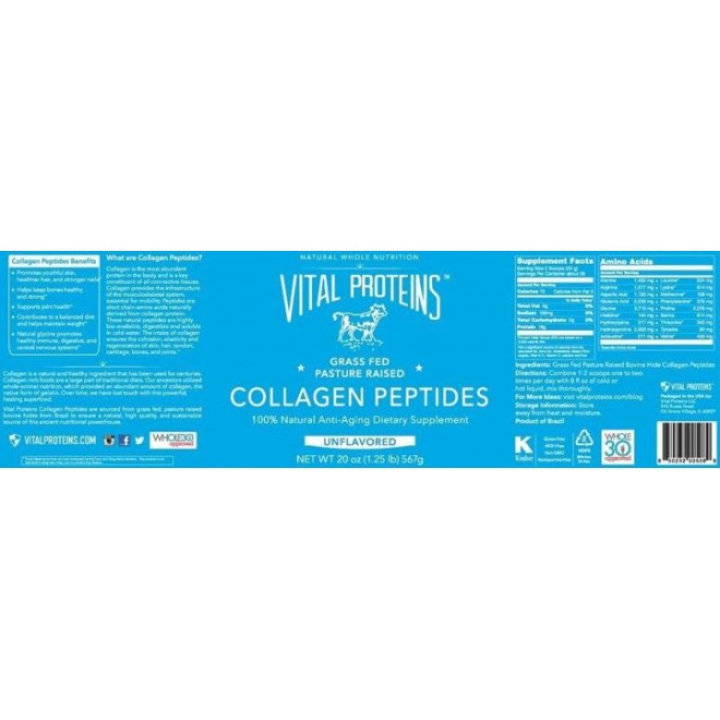 Collagen Peptides – 20 oz Powder – Vital Proteins