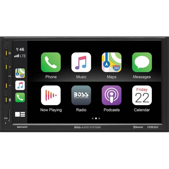 Boss BE7ACP 7″ Digital Multimedia Receiver with Apple CarPlay/Android Auto