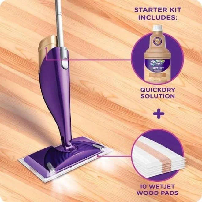 Swiffer WetJet Wood Floor Spray Mop Starter Kit – 1 ct