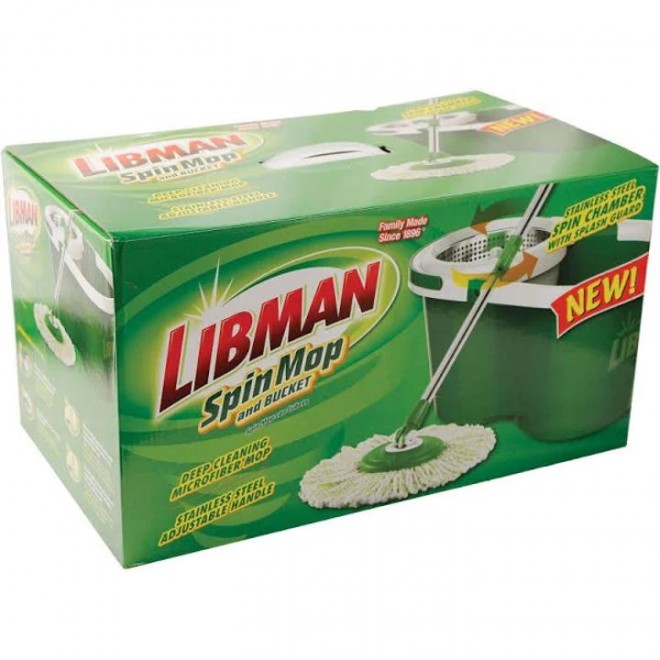 Libman Mop and Bucket Spin, Green/White