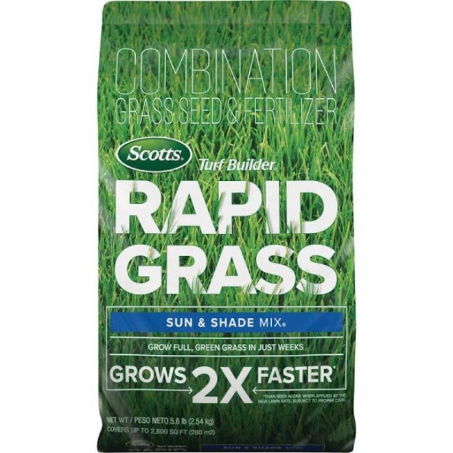 Scotts Turf Builder Rapid Grass Seed Sun & Shade Mix – 5.6lb