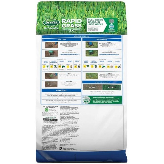 Scotts Turf Builder Rapid Grass Seed Sun & Shade Mix – 5.6lb