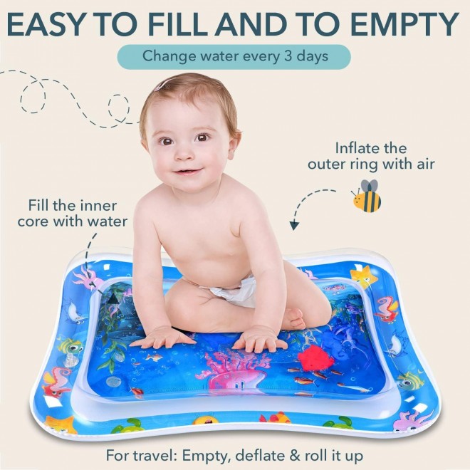 MAGIFIRE Water Tummy Time Mat for Infants 3-12 Months Old