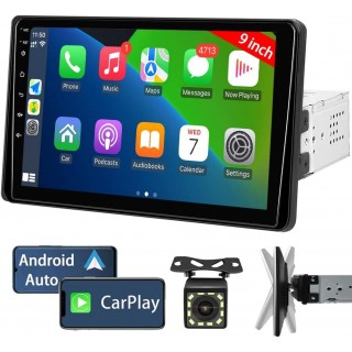 9 Inch Car Stereo Single Din Radio with Apple Carplay and Android Auto