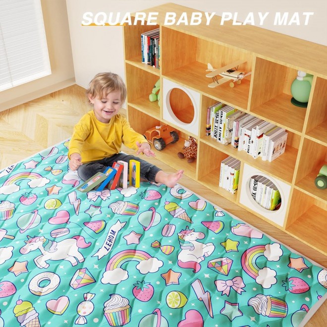 LEHOM Baby Play Mat , Non-Slip Washable Baby Play Mat Baby Playmat Floor Mat 