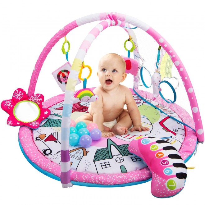 Amagoing Baby Gym Play Mat,4-In-1 Infant Activity Gym, 0-12 Months