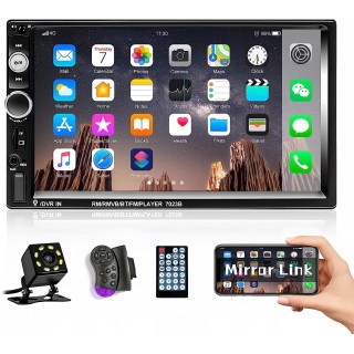 Liehuzhekeji Double Din Car Stereo 7 Touch Screen with Bluetooth FM, MP5 Player