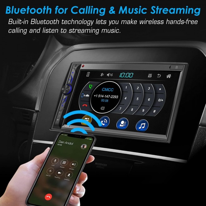 Double Din Car Multimedia System: 7 Inch HD Touchscreen Car Stereo Receiver