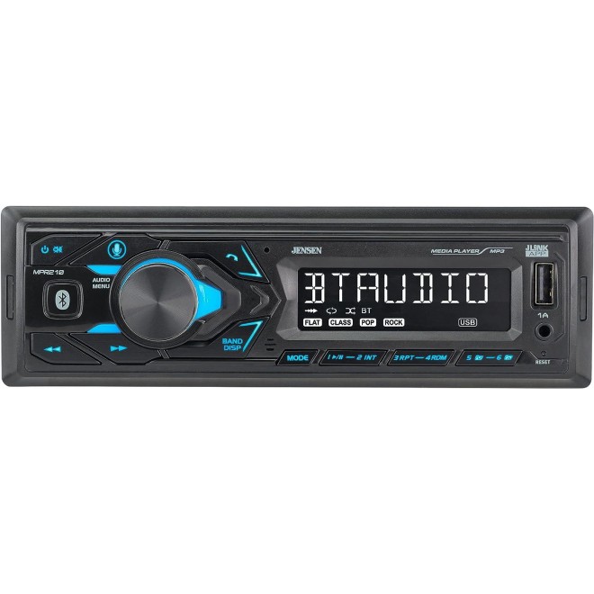 JENSEN MPR210 7 Character LCD Single DIN Car Stereo Receiver