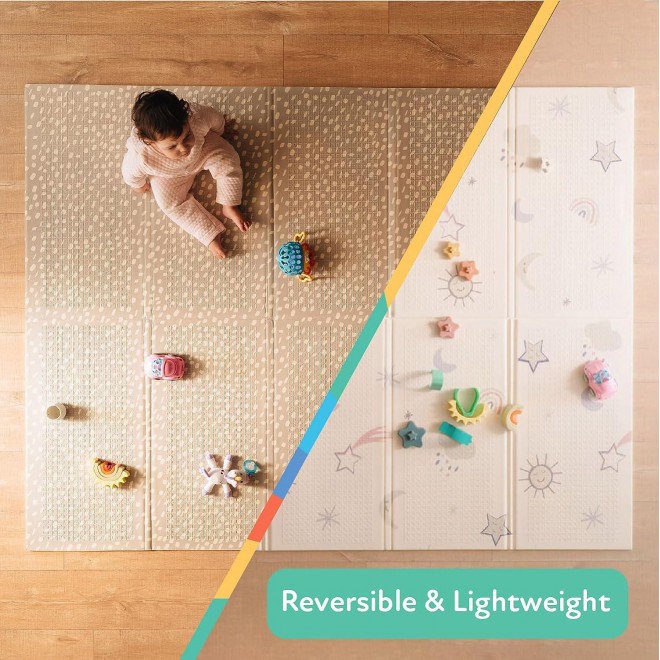 Nuby Reversible Baby Floor Mat- Easy Storage and Travel