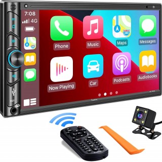 Double Din Car Stereo Compatible with Voice Control Apple Carplay