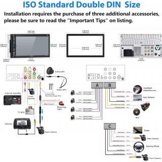 Double Din Car Stereo Compatible with Voice Control Apple Carplay