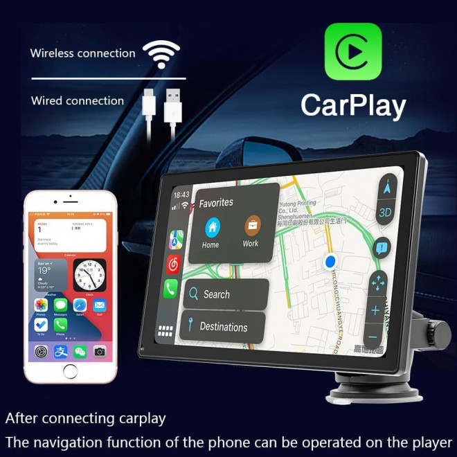 Drive Play for Cars 9-Inch Convenient HD Touchscreen with Bluetooth, Voice Call, Subwoofer Output