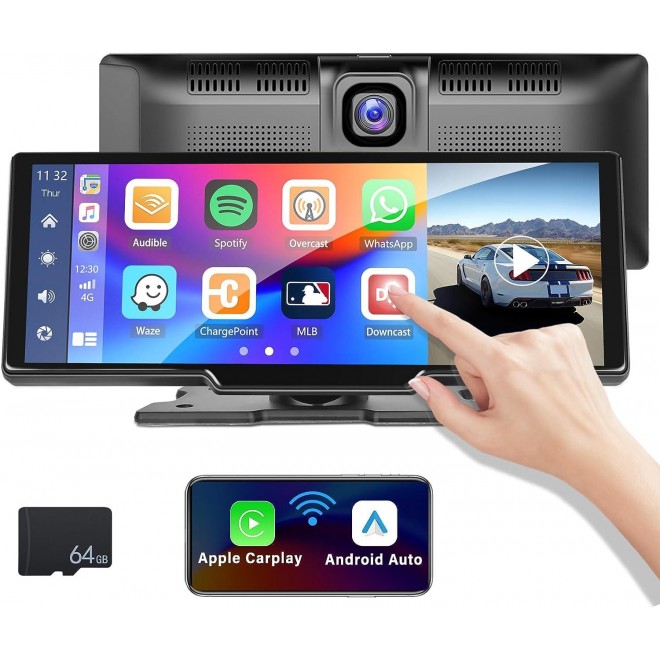 Portable Car Radio Apple Carplay Wireless Car Stereo Receiver 9.3 inch Apple car Play