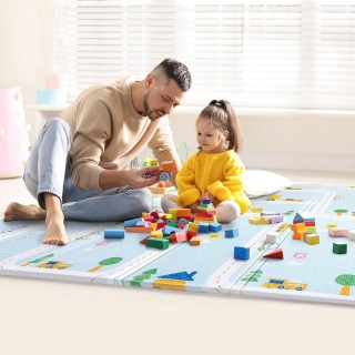 Bammax X-Large Waterproof Foam Padded Baby Play Mat | Safe & Thick Baby Foam Play Mat