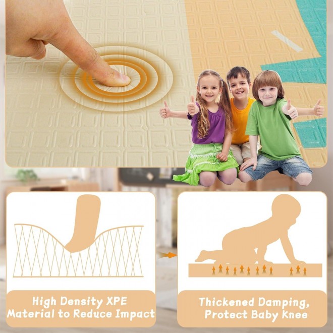 LFCREATOR Baby Play Mat,Anti Slip Non Toxic Infant Play Mat