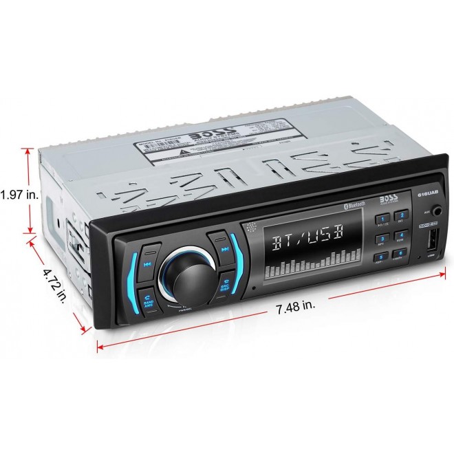 Car Stereo - Single Din, Bluetooth, No CD DVD Player, MP3, USB