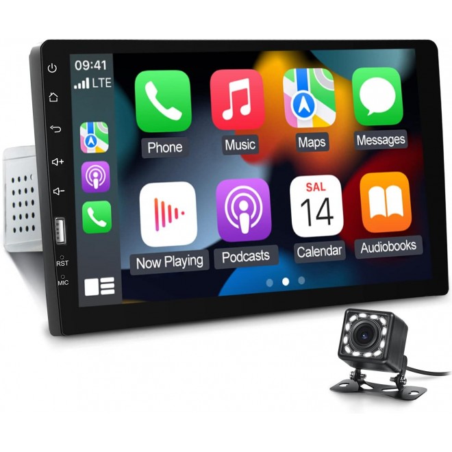 9inch Single Din Touchscreen Car Stereo Compatible with Apple Carplay and Android Auto