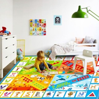 Baby Play Mats ,Educational ABC Alphabet Colors Shapes Numbers Rug for Kids