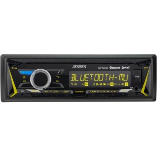 Jensen MPR2121 | 12 Character LCD Single DIN Car Stereo Receiver | RGB Custom Colors