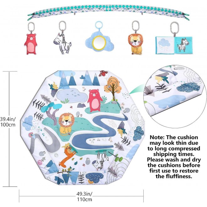 Bellababy Tummy Time Mat, 10-in-1 Baby Gym Activity Play Mat & Ball Pit