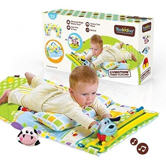 Yookidoo Baby Tummy Time Mat Newborn Musical Playmat & Outdoor Gym.0-12 Months.