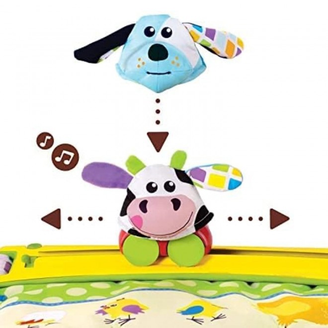 Yookidoo Baby Tummy Time Mat Newborn Musical Playmat & Outdoor Gym.0-12 Months.