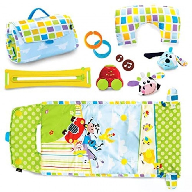 Yookidoo Baby Tummy Time Mat Newborn Musical Playmat & Outdoor Gym.0-12 Months.