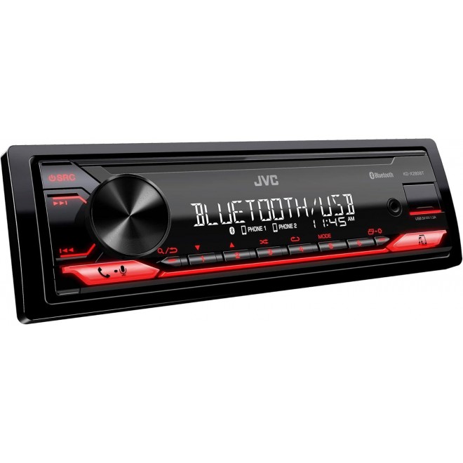 JVC KD-X280BT Bluetooth Car Stereo w/USB Port – AM/FM Radio, MP3 Player, High Contrast LCD