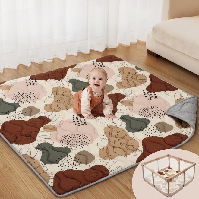 Baby Play Mats for Floor,Thicken Soft Padding Foam Playmats for Babies