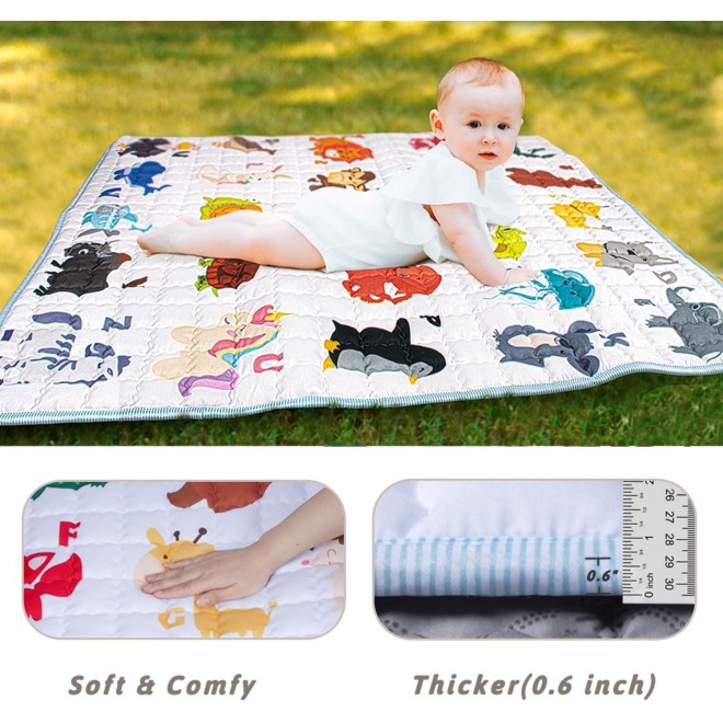 Beavtaens Baby Play Mat,  Foldable Thick Activity Mat for Floor