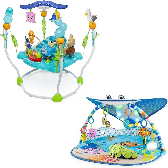 Bright Starts Disney Baby Lights & Music Gym, Ages Newborn +