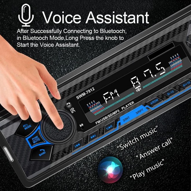 Bluetooth Single din car Stereo System for car, 7 inch Universal car Radio System for car