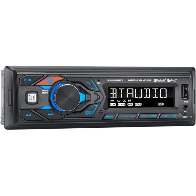 Dual XRM59BT Single-DIN In-Dash All-Digital Media Receiver with Bluetooth