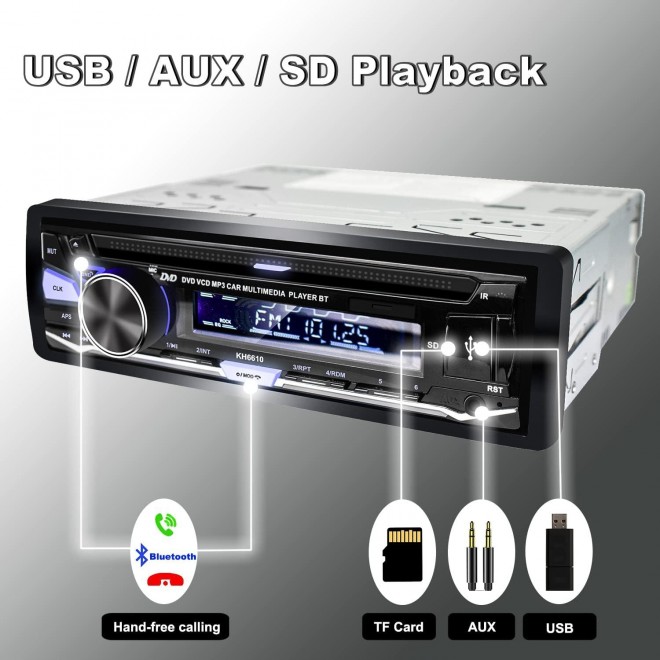 Alondy Single Din Car Stereo |FM/AM/RDS Radio | USB SD AUX Audio Receiver