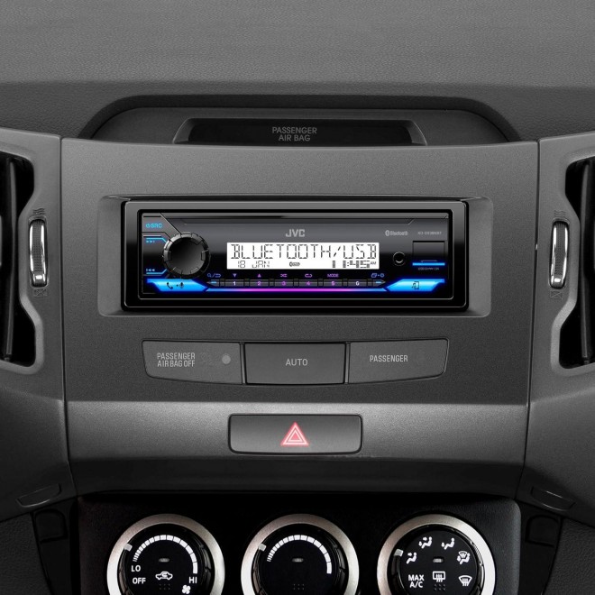 JVC KD-SX38MBT Bluetooth Car Stereo Receiver with USB Port – AM/FM Radio, MP3 Player, High Contrast LCD