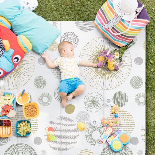 Extra Large Baby Mat for Floor, Foldable Play XPE Foam Mat