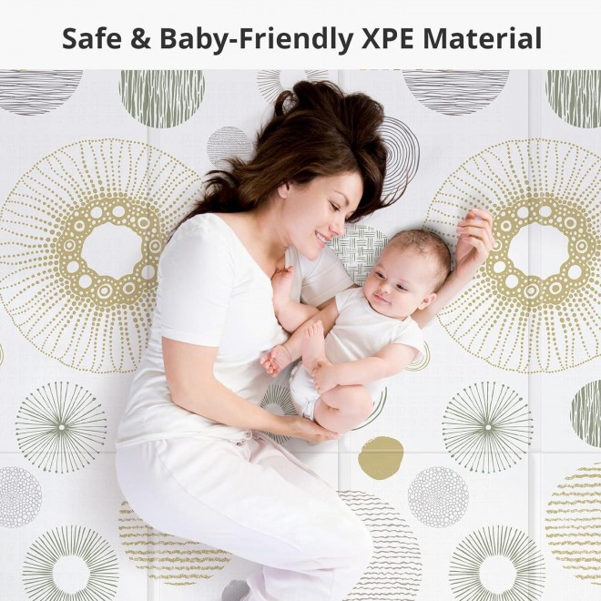 Extra Large Baby Mat for Floor, Foldable Play XPE Foam Mat