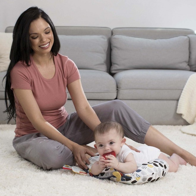 Boppy Tummy Time Prop, With Teething Toys, Fabric, A Smaller Size For Comfortable Tummy Time