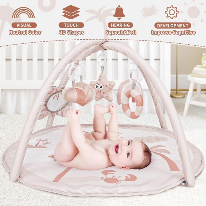 Baby Gym and Infant Play Mat, Non Slip Washable Playmats for Babies to Toddlers 