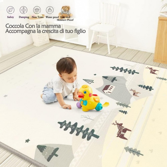 HONLONE Baby Play Mat Reversible Foldable Foam Play mat for Baby, BPA Free Baby mat for Floor