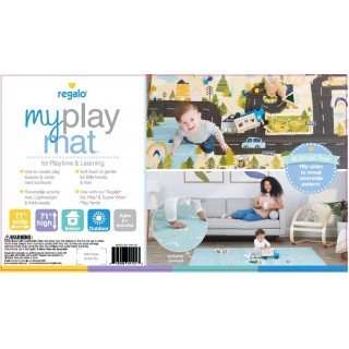 Regalo Play Mat, Foldable & Reversible, Waterproof, Bonus Kit, Includes Travel Case