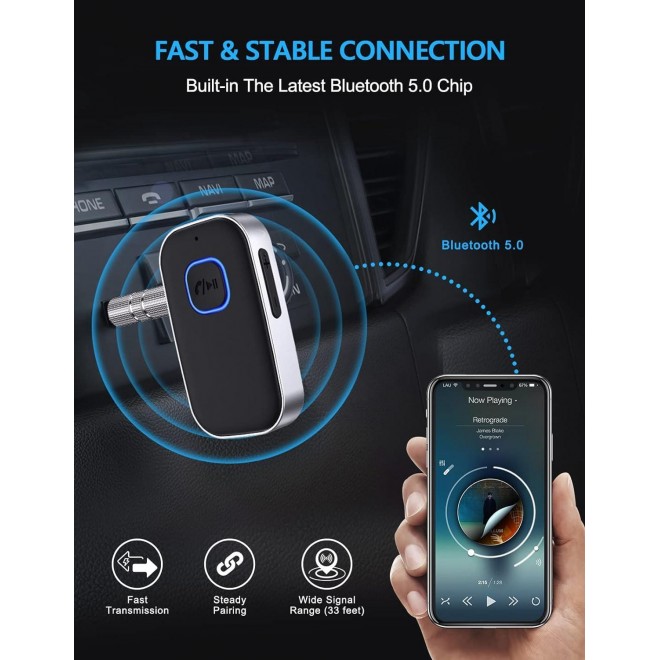 Bluetooth Receiver for Car, Wireless Audio Receiver for Home Stereo