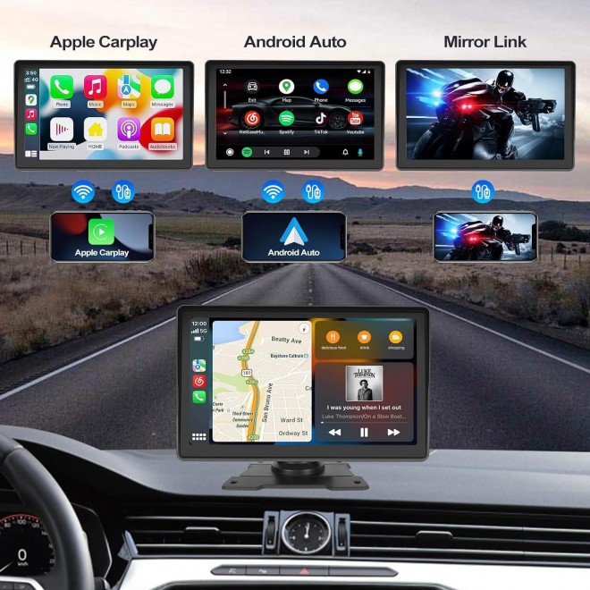 2023 Newest Wireless Apple Carplay & Android Auto, Touchscreen